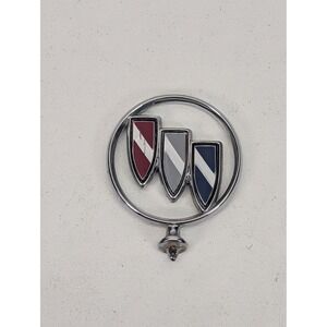 Buick Hood Ornament Tri-Shield Crest Emblem Chrome Multicolor Hood Front OEM‎